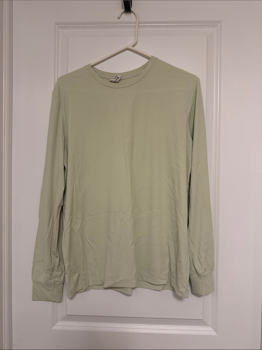 ZYIA Long Sleeve Crewneck Top - Light Sage